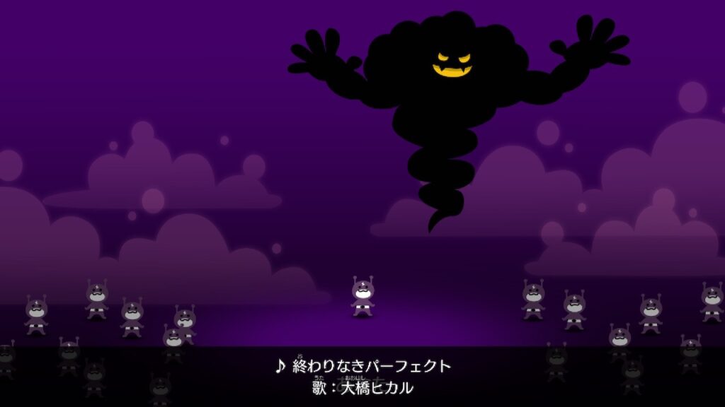 「終わりなきパーフェクト」の曲名が表示されたリミックス5のゲーム画面